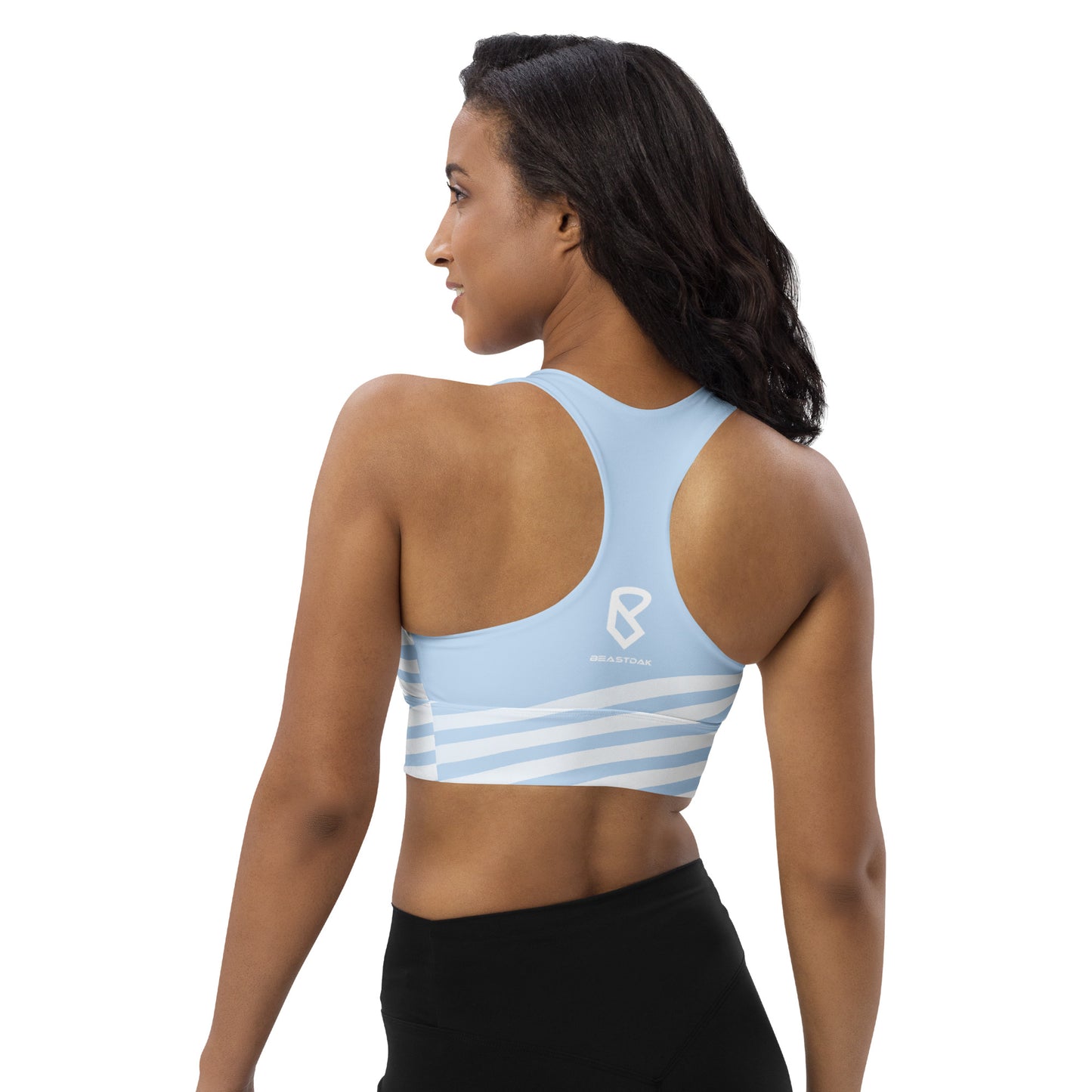 Longline Sports Bra - abstract colors