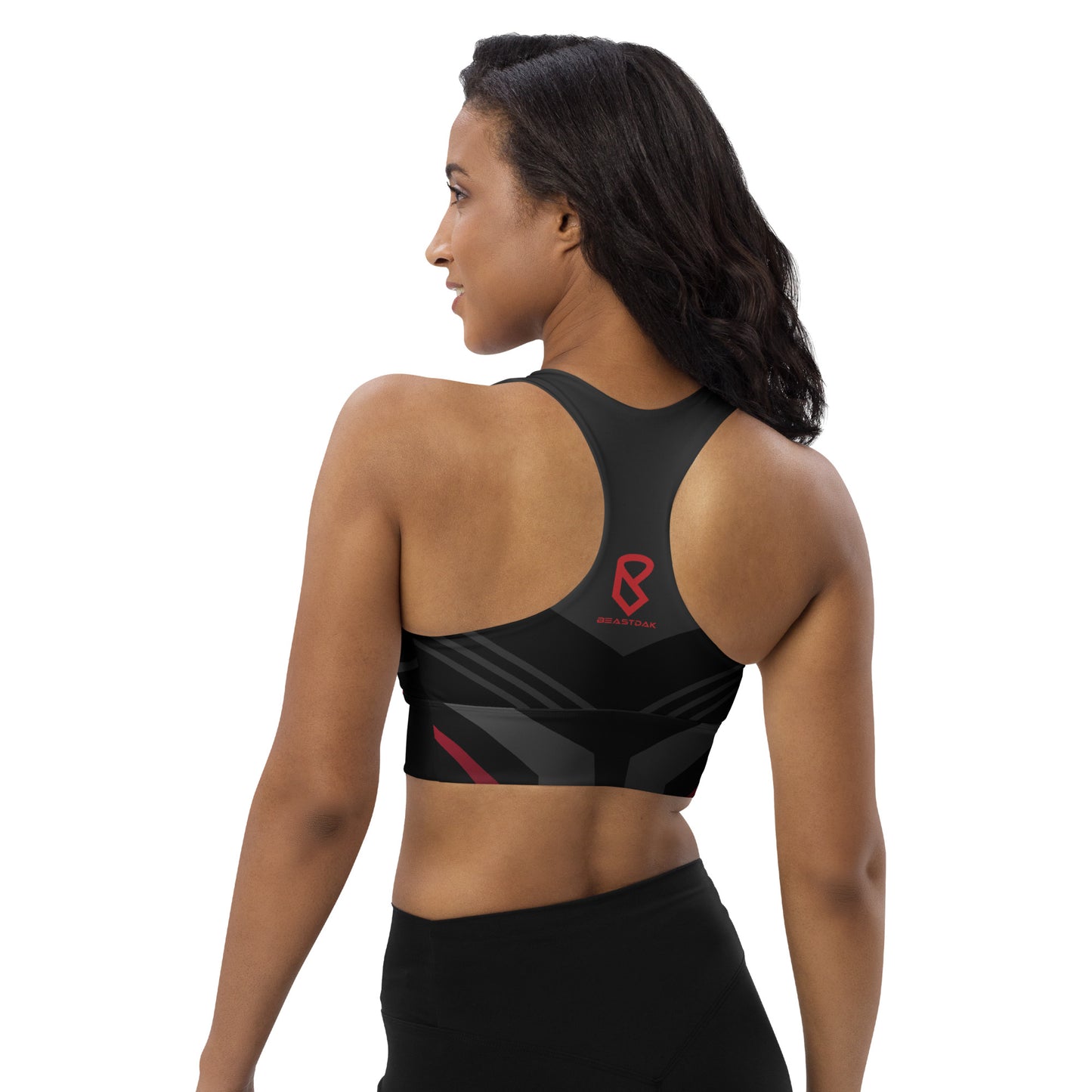 Longline Sports Bra - abstract colors