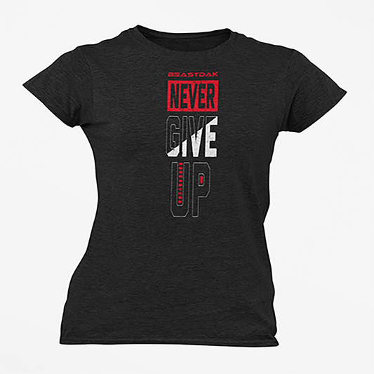 Women's Short Sleeve T-shirt "Never Give Up"